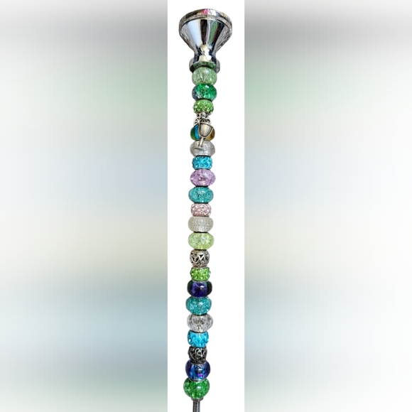 4 Piece Colorful Beaded Plants Stakes, Plant Bling! Brand New Handmade - Picture 9 of 12